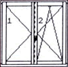 Okno dvoukřídlé otvíravé/otvíravě sklopné pravé bez středního sloupku